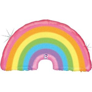 Betallic Rainbow Glitter Holographic Balloon Party Supplies 36 Inches